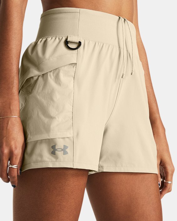 Women's UA Launch Trail Shorts in Brown image number 4